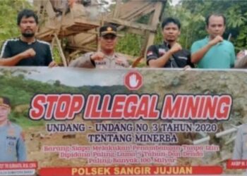 Polisi Gerebek Tambang Emas Ilegal di Solok Selatan. (Foto/Doc)
