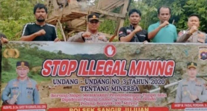 Polisi Gerebek Tambang Emas Ilegal di Solok Selatan. (Foto/Doc)