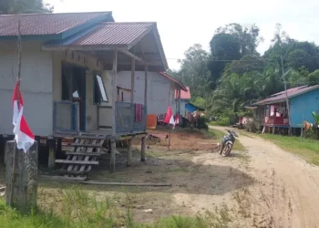 Warga Kapuas Hulu Kibarkan Bendera Setengah Tiang Jelang HUT ke-80 RI. (Foto/Doc)