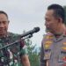 Kapolri Jenderal Listyo Sigit Prabowo dan Panglima TNI Jenderal Agus Subiyanto memberikan keterangan pers usai dipanggil Presiden Prabowo di Hambalang, Kabupaten Bogor, Sabtu (30/8/2025). (Foto/Doc)