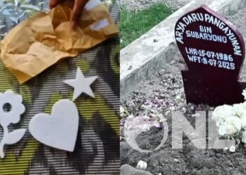 Sosok Misterius Kirim Amplop Cokelat saat Pemakaman Arya Daru. (Foto/Doc)