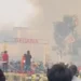 Kantor Gegana Korps Brimob Polri di Jalan Kramat Raya, Senen, Jakarta Pusat, kebakaran, Minggu, 31 Agustus 2025. (Foto/Doc)