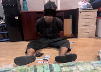 Tersangka beserta barang bukti langsung diamankan ke KPPBC TMP C Langsa untuk pemeriksaan lebih lanjut. (Foto/DJBC Aceh)