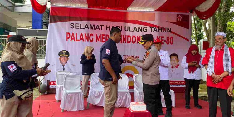 Wakapolres Langkat Hadiri Peringatan Hari Jadi PMI Ke-80. (Foto/JR Siahaan)