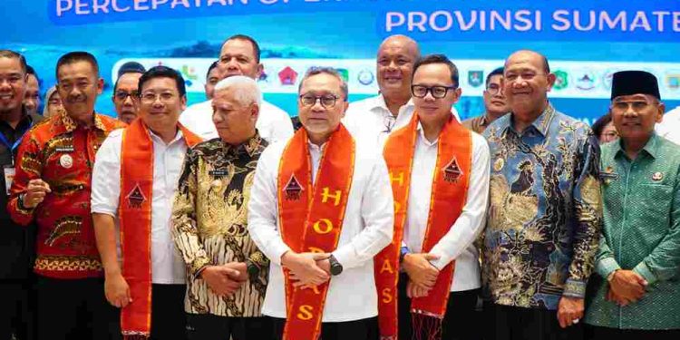 Bupati Langkat H. Syah Afandin, SH menghadiri rapat konsolidasi Koperasi Merah Putih Satgas Nasional, Provinsi, dan Kabupaten se-Sumatera Utara. (Foto/Diskominfo Langkat)
