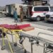 Sejumlah tandu dan ambulans disiapkan di Bandara Nangarhar, pada Senin (1/9/2025) untuk menerima para korban gempa di Afghanistan. (Foto/Doc)
