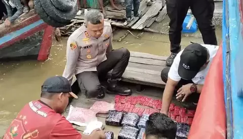 Polisi Gagalkan Peredaran 18 Kg Sabu dan Ribuan Pil Ekstasi di Teluk Nibung Asahan. (Foto/Doc)