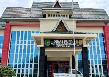 Kantor Dinas Pekerjaan Umum dan Penata Ruang (PUPR) Kabupaten Kepulauan Meranti di Selatpanjang. (Foto/Dokumentasi).