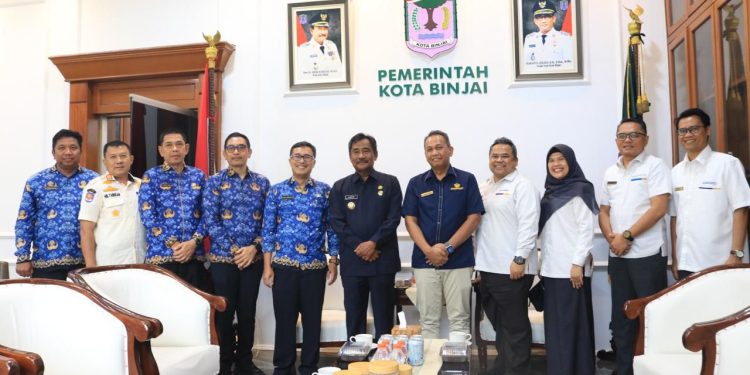 Walkot Binjai Terima Audiensi Perwakilan Kanwil DJP Sumut. (Foto/Diskominfo Binjai)