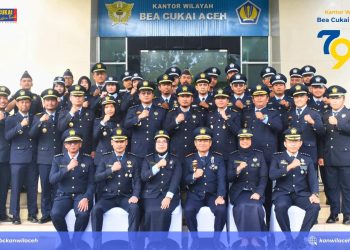 Bea Cukai Aceh Kukuhkan Semangat Tangguh dalam Mengawasi, Tulus dalam Melayani. (Foto/Bea Cukai Aceh)