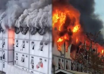 Hunian Pekerja Konstruksi di IKN Terbakar. (Foto/Net)