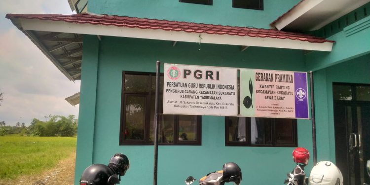 Kantor PGRI Pengurus Cabang Kecamatan Sukaratu, Tasikmalaya. (Foto/Doc)