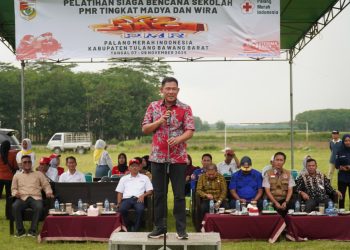 Wakil Bupati Tubaba Buka Pelatihan Siaga Bencana Sekolah PMR Tingkat Madya dan Wira. (Foto/Diskominfo Tubaba)