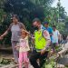 Jalur Hinai–Padang Tualang Putus, Sat Lantas Polres Langkat Pantau dan Bangun Jembatan Darurat. (Foto/Doc)