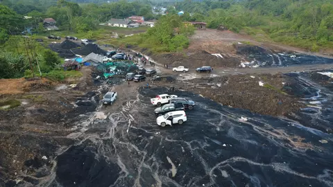 Bareskrim Polri Gerebek Tambang Batu Bara Ilegal di Tahura Bukit Soeharto Kukar. (Foto/Doc)