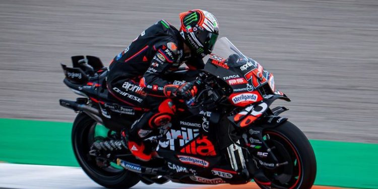 Pembalap Aprilia Racing, Marco Bezzecchi. (Foto/Doc)
