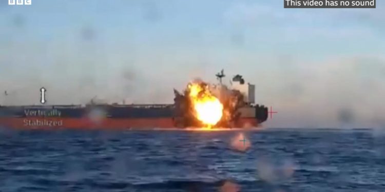 : Drone Laut Ukraina Serang Kapal Tanker “Armada Bayangan” Rusia di Laut Hitam. (Foto/Doc)