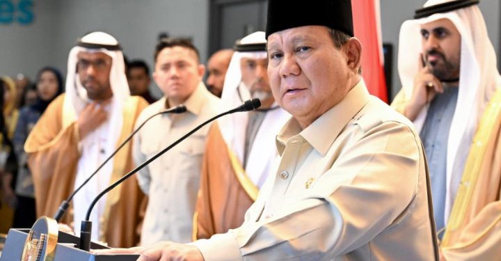 Presiden Prabowo saat meresmikan Rumah Sakit Kardiologi Emirates-Indonesia (RS KEI) di Solo, Jawa Tengah. (Foto/Doc)