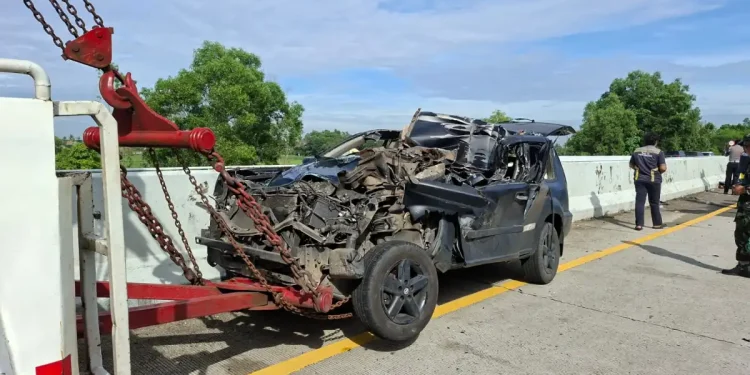 Mobil Ringsek Tanpa Pengemudi Ditemukan di Tol Trans Sumatera. (Foto/Doc)