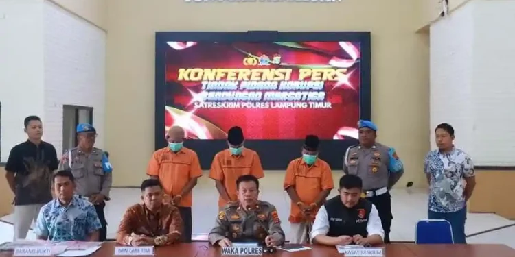 Polisi Tetapkan 3 Tersangka Kasus Korupsi Bendungan Marga Tiga Lampung Timur. (Foto/Doc)