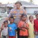 Kapolres Langkat Sapa Anak-Anak Korban Banjir di Tapak Kuda. (Foto/JR Siahaan)