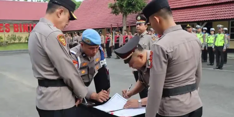 Polres Binjai Gelar Sertijab Kasat Lantas. (Foto/Doc)
