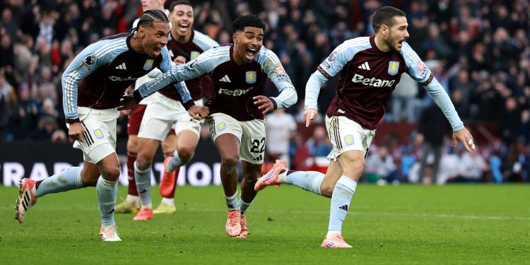 Pertandingan Aston Villa vs Arsenal. (Foto/Doc)