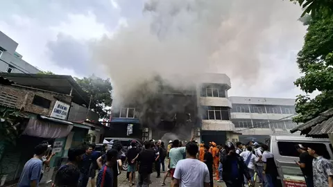 Kebakaran Toko Drone di Kemayoran. (Foto/Doc)