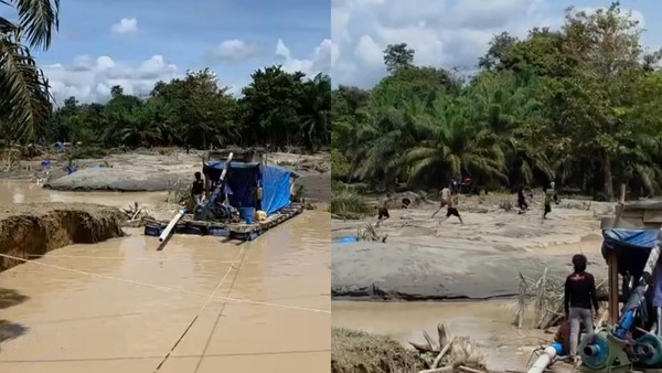 Polisi Gerebek Tambang Emas Ilegal di Tebo Jambi. (Foto/Doc)