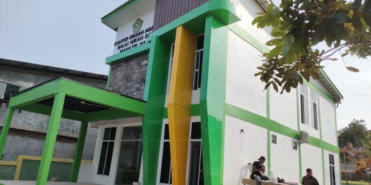 Proyek pembangunan kantor KUA Batu Ampar Kota Batam, milik Kanwil Kemenag Kepri. (Foto/Jasniwati).