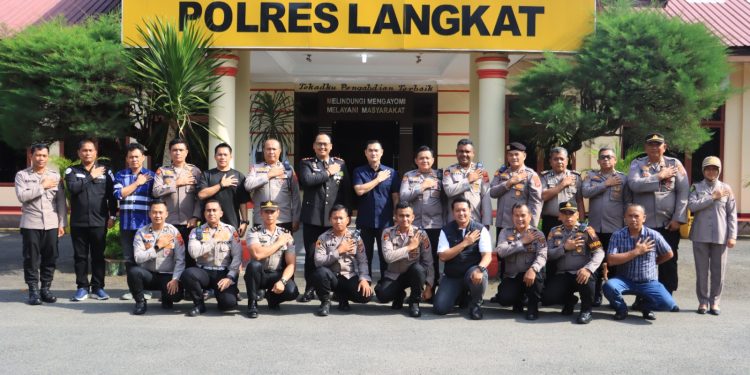 Wakapolda Sumut Kunjungi Polres Langkat. (Foto/JR Siahaan)
