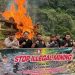Satgas Anti Ilegal Mining Polres Solok Selatan Segel Tambang Emas di KPGD. (Foto/Doc)