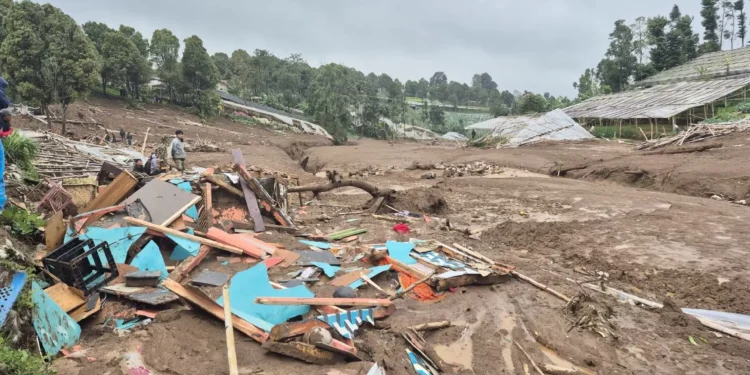 Lokasi Longsor Cisarua, Bandung Barat. (Foto/Doc)