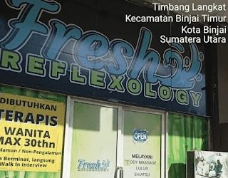 Diduga Usaha Esek-esek Berkedok Terapis Pijat Refleksi fres reflexology di Kota Binjai.(Foto/Jrs)