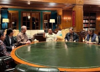 Konglomerat Sembilan Naga Bertamu ke Presiden Prabowo di Hambalang. (Foto/Nnet).