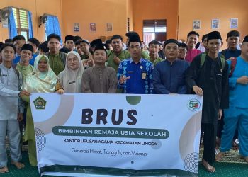 Bentengi Remaja dari Pergaulan Bebas, KUA Lingga Gelar BRUS di SMA Negeri 1 Lingga. (Foto/Handoyo).