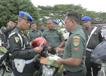 Denpom II/3 Lampung Sosialisasikan Ops Gaktib dan Yustisi di Kodim 0426/TB. (Foto/Maria).