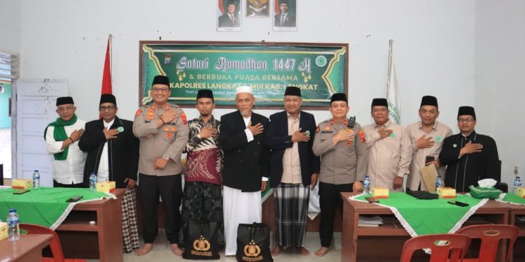 Kapolres Langkat Safari Ramadhan dan Buka Puasa Bersama MUI. (Foto/Jhon).