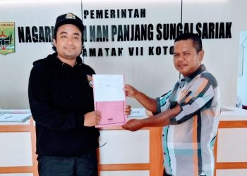 Agustin bekerja sebagai Jurnalis rmnews.id ikut mencalonkan diri sebagai Wali Nagari. (Foto/Istimewa).