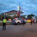 Personil lalu lintas Polres Langkat berpatroli di sekitar jalan raya Kabupaten Langkat. (Foto/Humas).