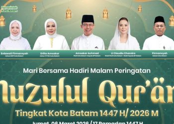 Wali Kota Batam Amsakar Achmad Ajak Masyarakat Hadiri Malam Nuzululqur’an. (Foto/Diskominfo).