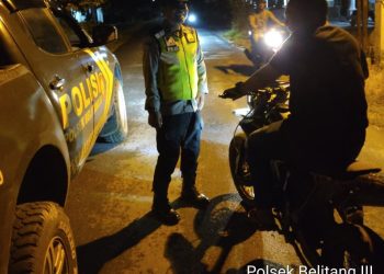 Personil Polsek Belitang III Laksanakan Patroli Hunting, Antisipasi Tindak Pidana 3C. (Foto/Yesianti).