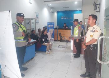Anggota Polsek Belitang III lakukan Patroli Objek Vital Antisipasi Gangguan Kamtibmas. (Foto/Yesianti).