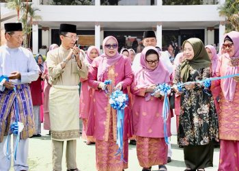 Ketua TP-PKK Kota Batam, Erlita Amsakar, membuka Bazar PKK Kota Batam. (Foto/Humas).