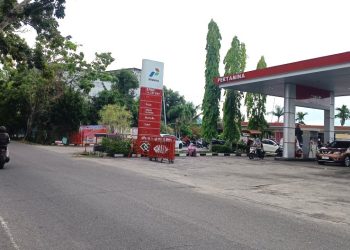 Penyaluran BBM di Bengkalis Yang Sebelumnya Langkat Kini Kembali Normal. (Foto/Humas).