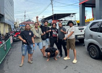 Polda Sumsel Tangkap Anak Kandung Korban Pelaku Mutilasi Sadis di Lahat. (Foto/Yesianti).