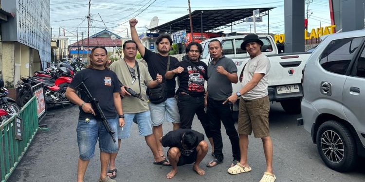 Polda Sumsel Tangkap Anak Kandung Korban Pelaku Mutilasi Sadis di Lahat. (Foto/Yesianti).