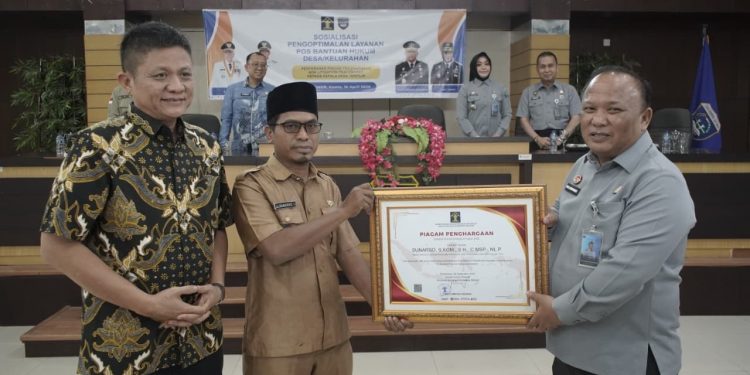 Pemkab Oku Timur Bentuk 312 Posbakum Untuk Akses Masyarakat Dapatkan Pendampingan Hukum. (Foto/Yesianti).