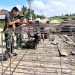 Progres Pembangunan Jembatan Gantung Printis Garuda Sudah Pemsangan Tulangan Beton Pondasi. (Foto/Maria).