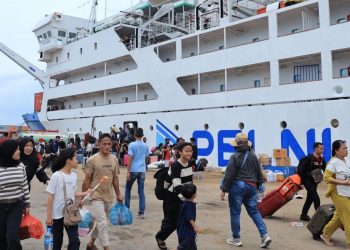 Pelabuhan Tanjung Priok tempat kapal Pelni menaikan penumpang tujuan Tanjung Priok Belawan. (Foto/Dokumentasi).